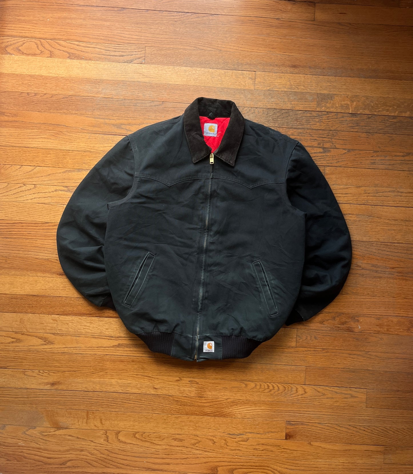 Faded Black Carhartt Santa Fe Jacket - Large Tall