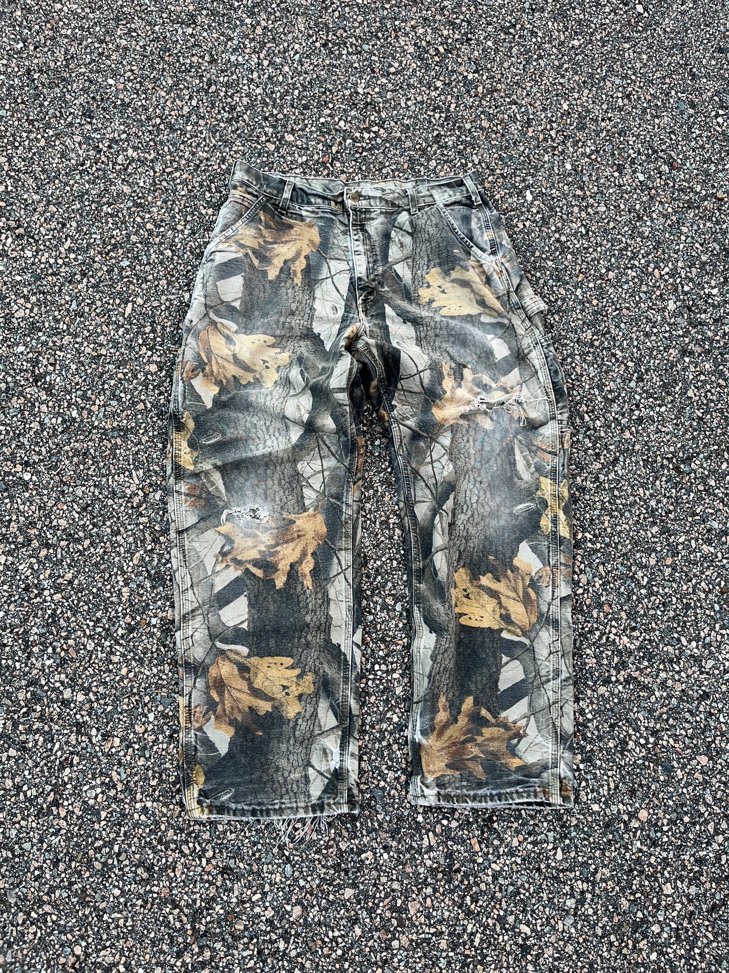 Faded n Distressed Realtree Carhartt 木匠裤 - 34 x 29