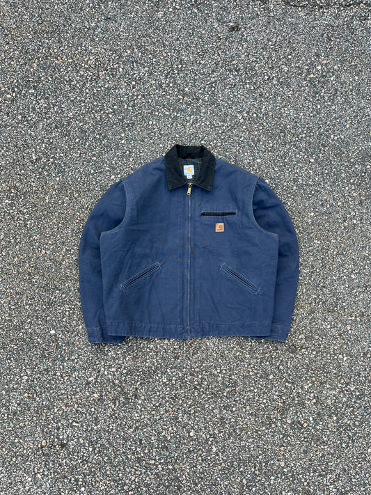 Faded Deep Blue Carhartt Detroit Jacket - Boxy L-XL