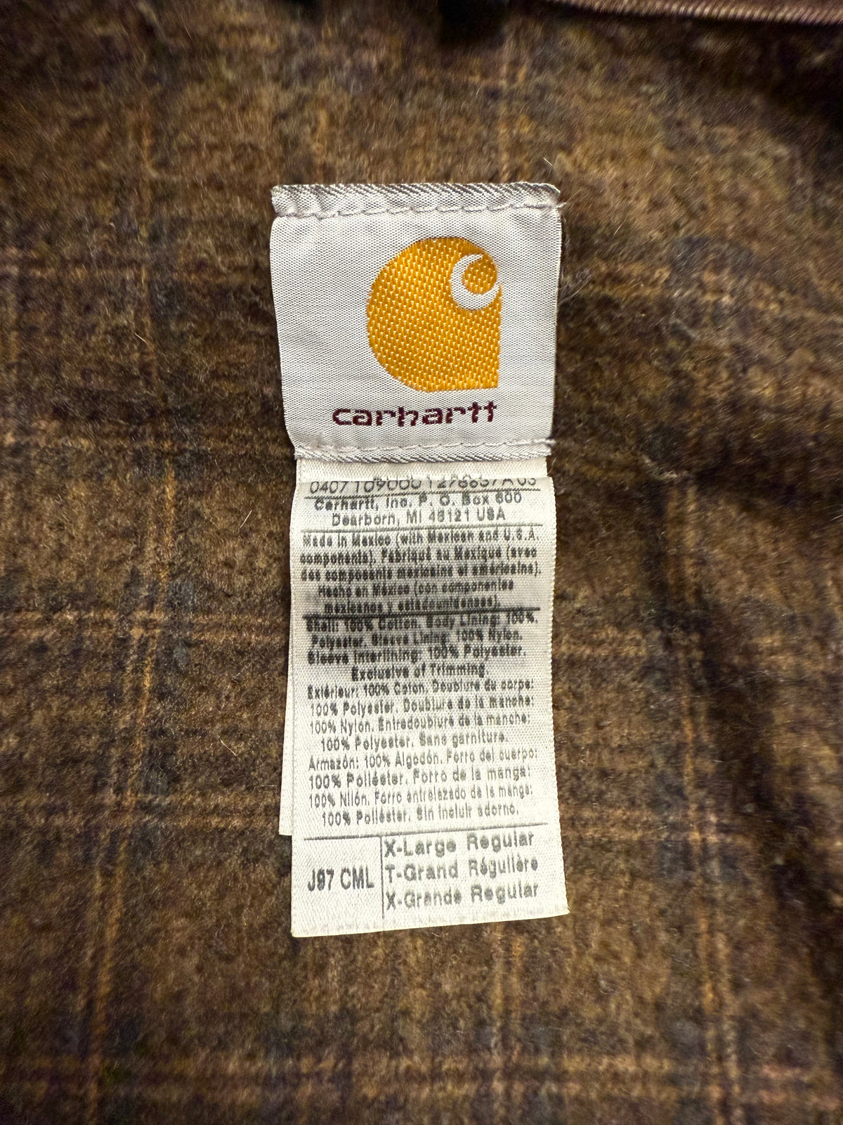 Faded Brown Carhartt Detroit Jacket - XL