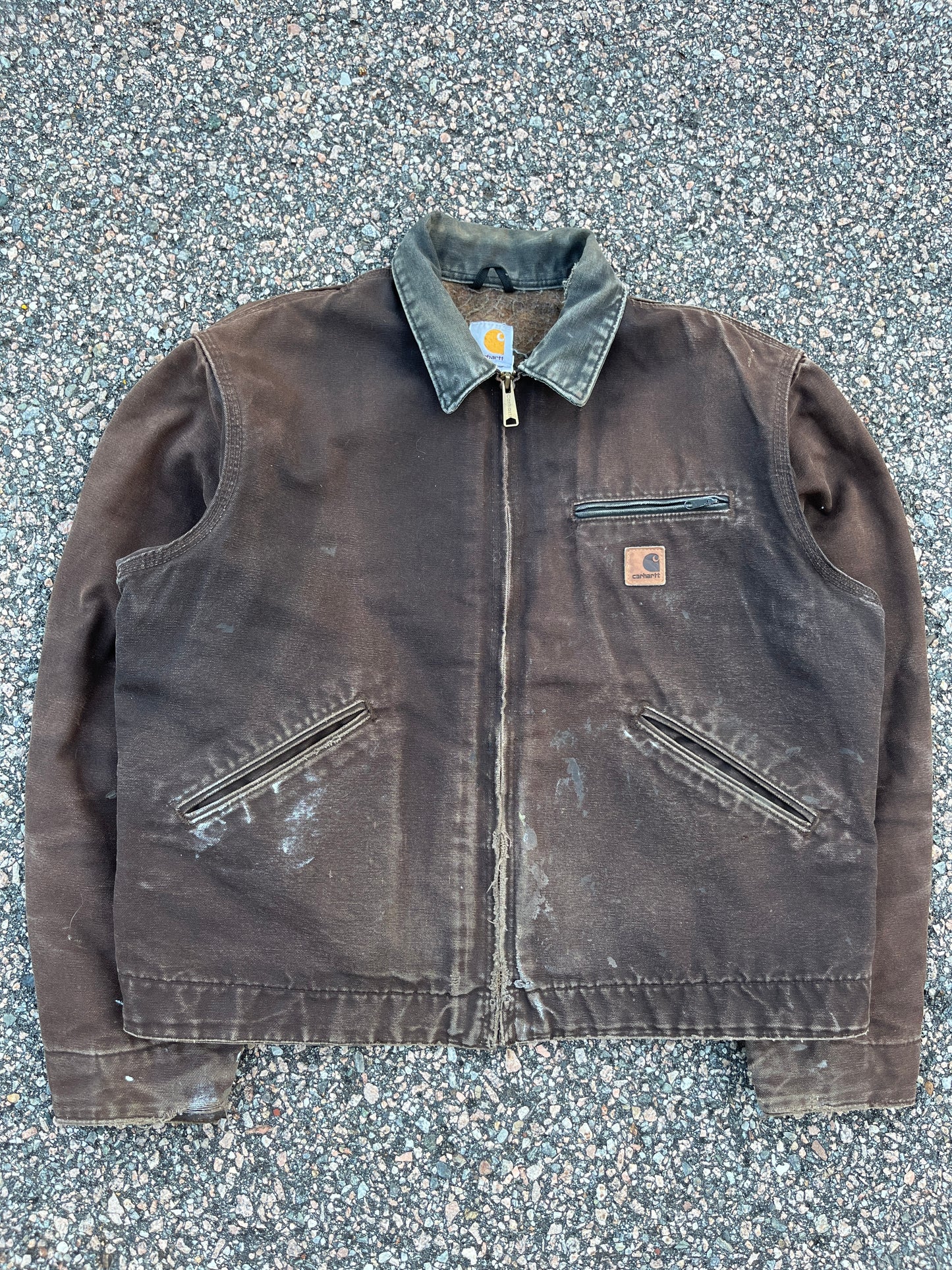 褪色棕色 Carhartt 底特律夹克 - 中号