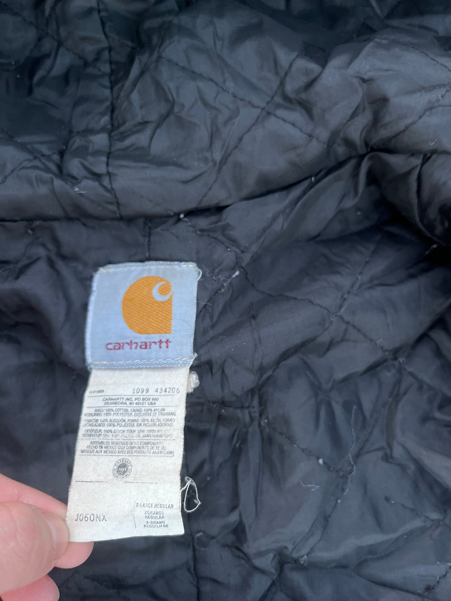 Faded n Distressed Onyx Carhartt Active Jacket - Boxy Large