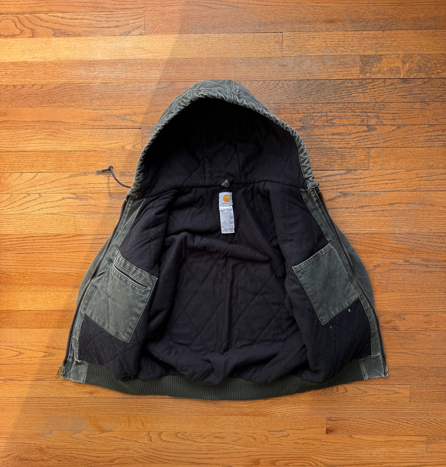 Faded Olive Green Carhartt Active Jacket - Medium