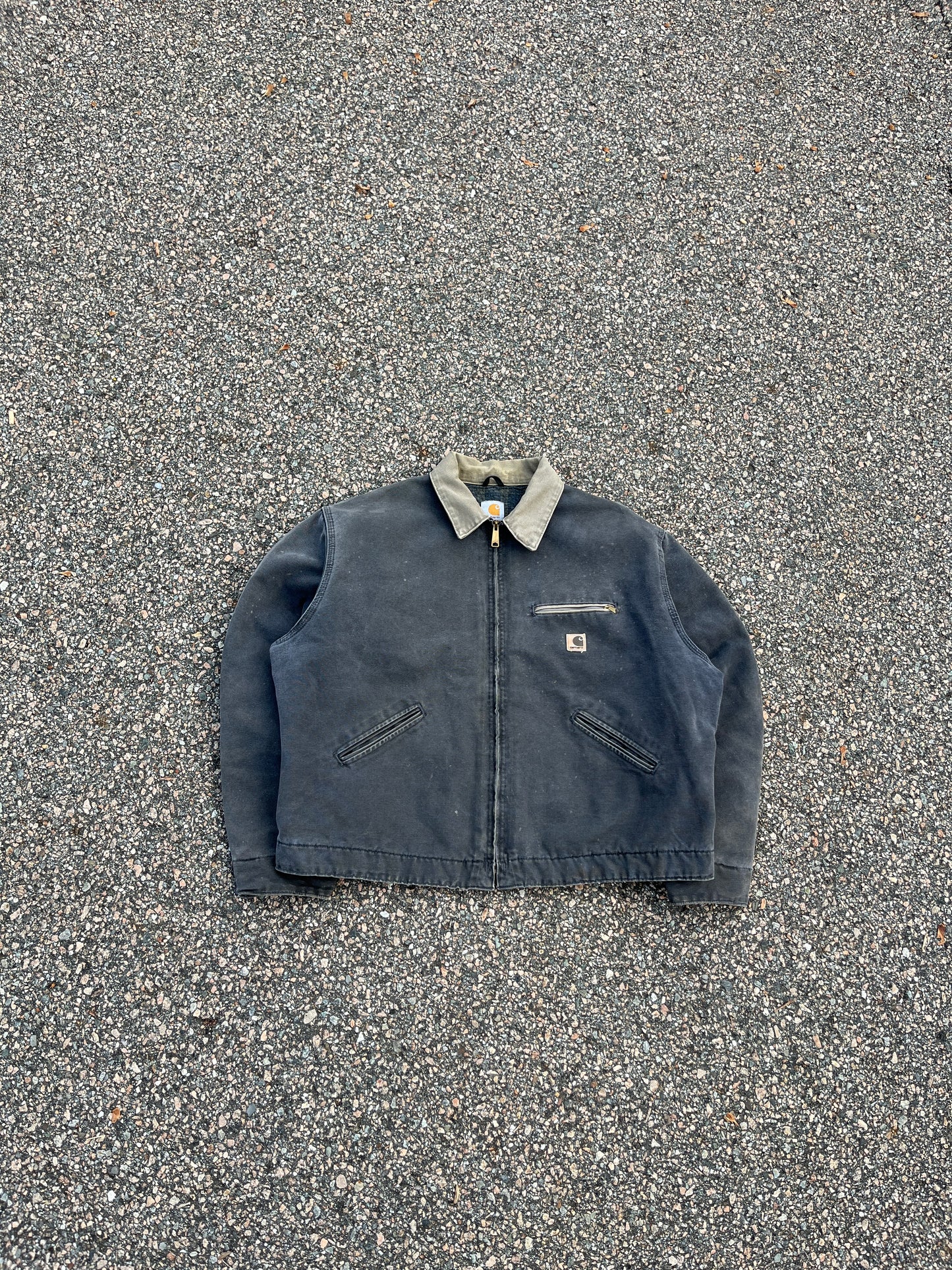 褪色汽油蓝色 Carhartt 底特律夹克 - 2XL