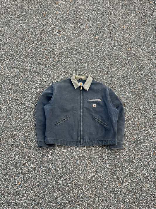 Faded Petrol Blue Carhartt Detroit Jacket - 2XL