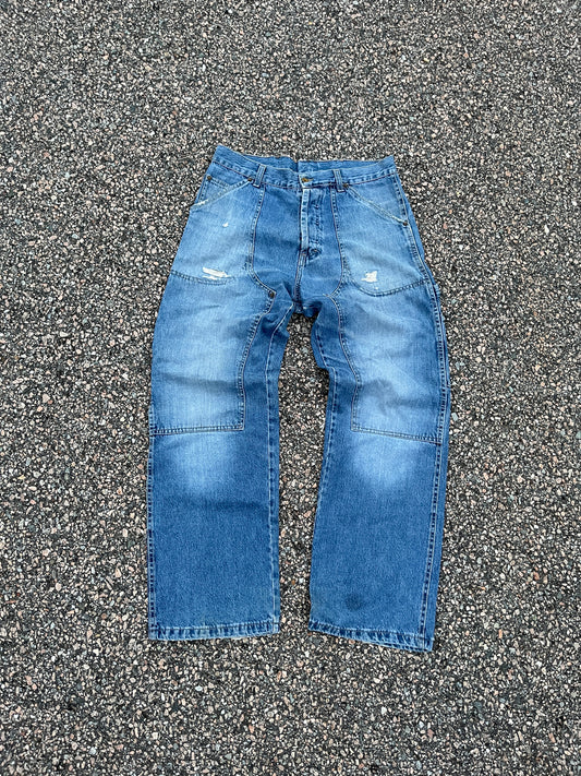 70’s Faded Denim Carhartt Double Knee Pants - 33 x 30.5