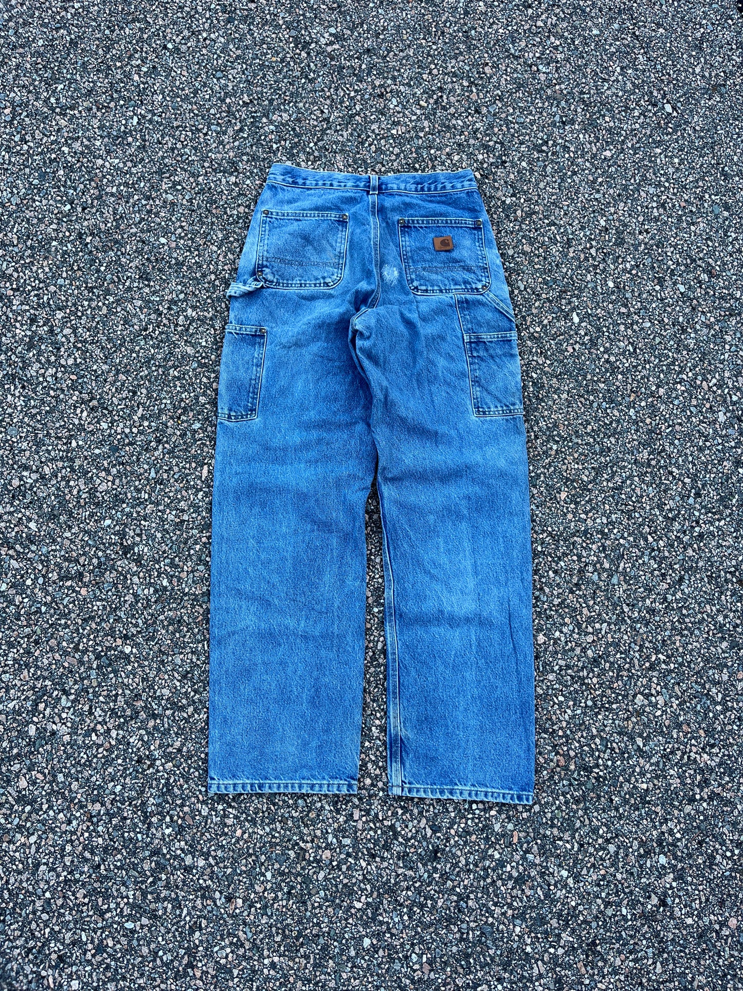 Faded Denim Carhartt Double Knee Pants - 30 x 31