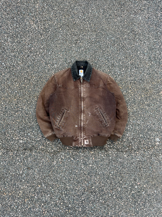 褪色棕色 Carhartt Santa Fe 夹克 - 中号