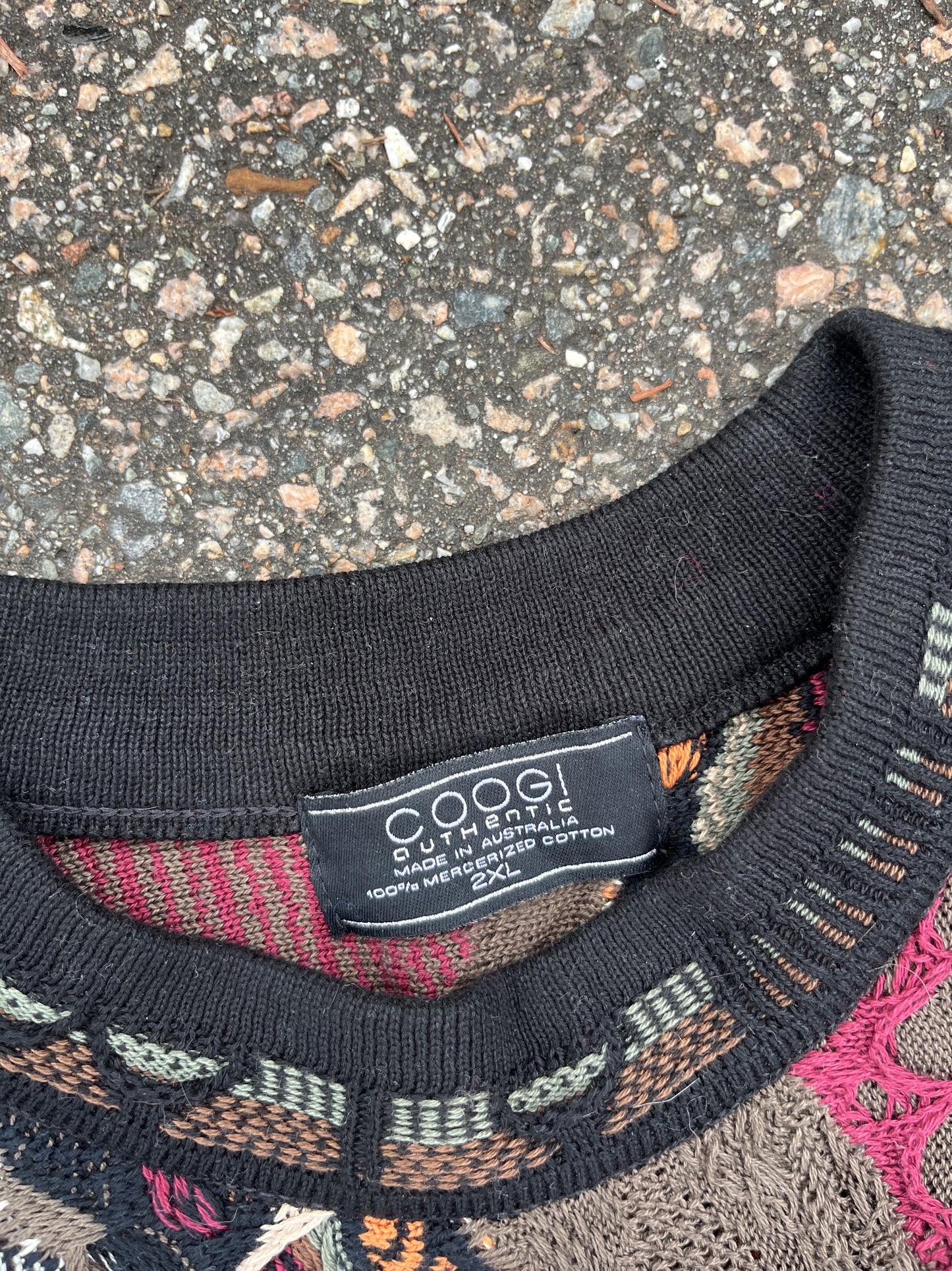 Vintage Coogi 3D Knit Cotton Sweater - Fits XL-2XL