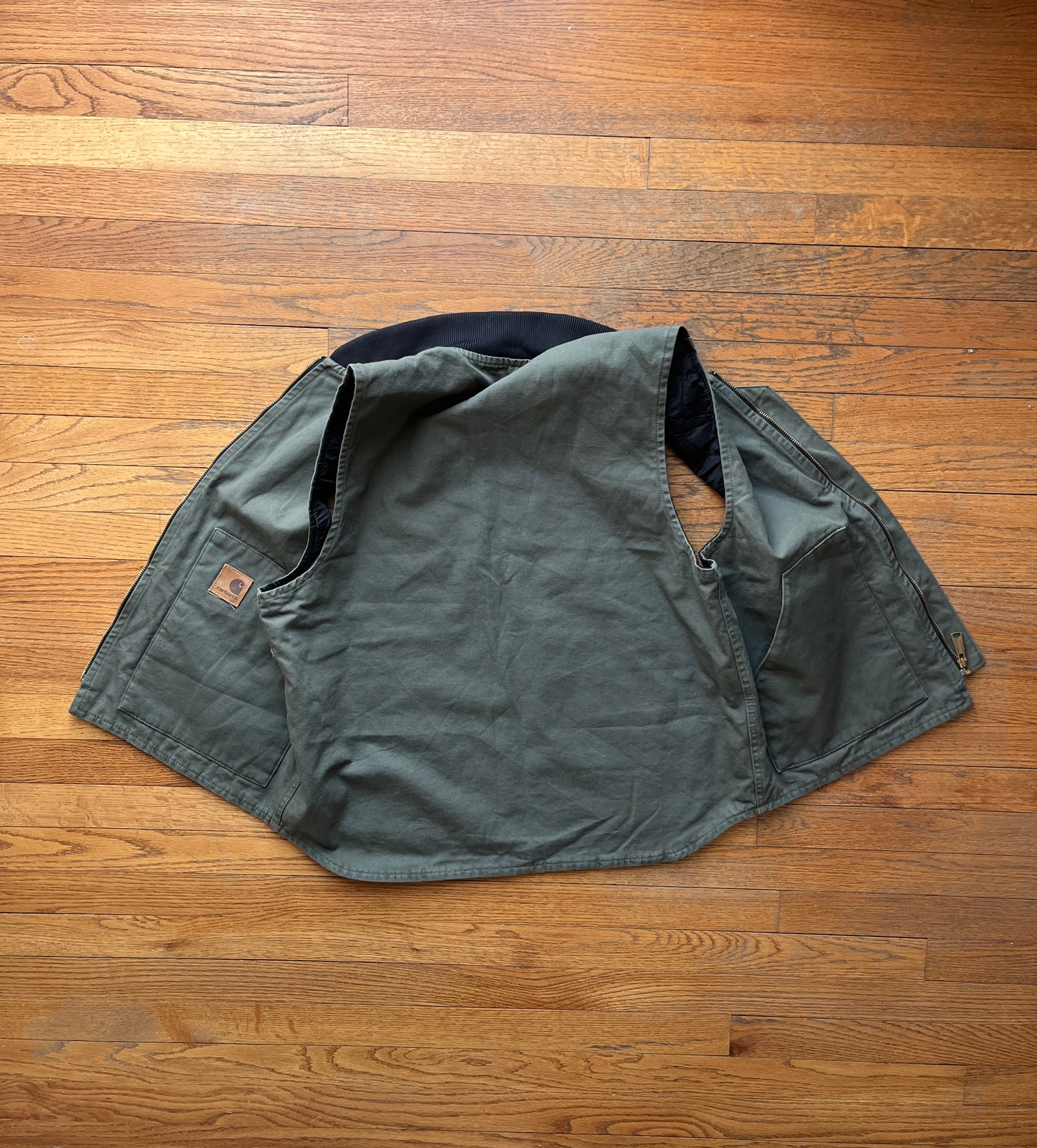 Faded Olive Green Carhartt Vest - Large