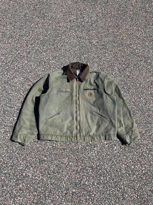 褪色绿色 Carhartt 底特律夹克 - Boxy ML