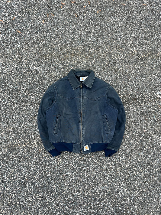 Faded Navy Blue Carhartt Santa Fe Jacket - Large