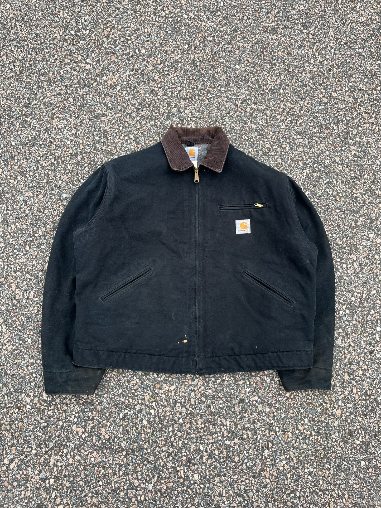 褪色黑色 Carhartt Detroit 夹克 - 中号宽松款