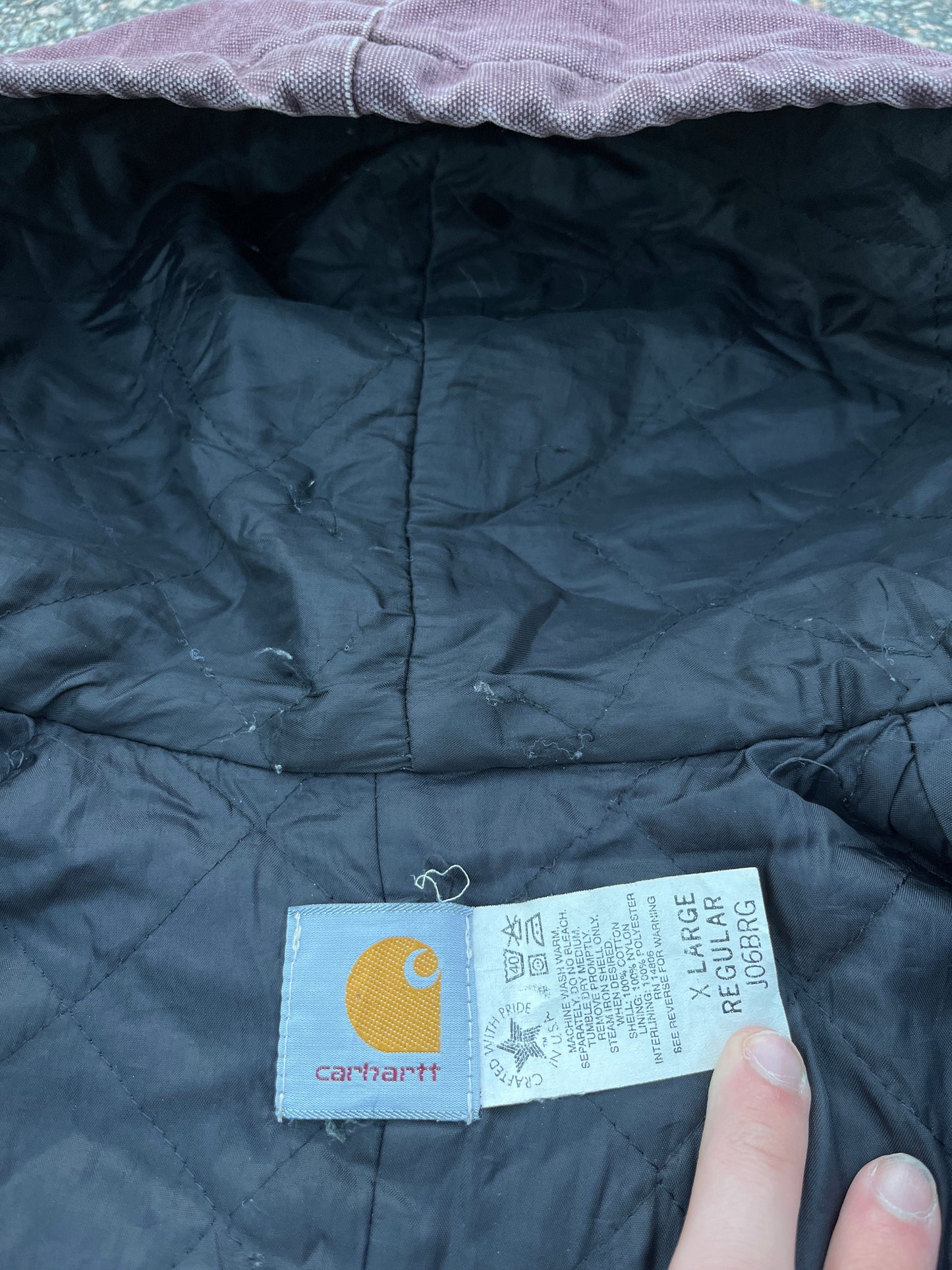 Faded Burgundy Carhartt Active Jacket - Large