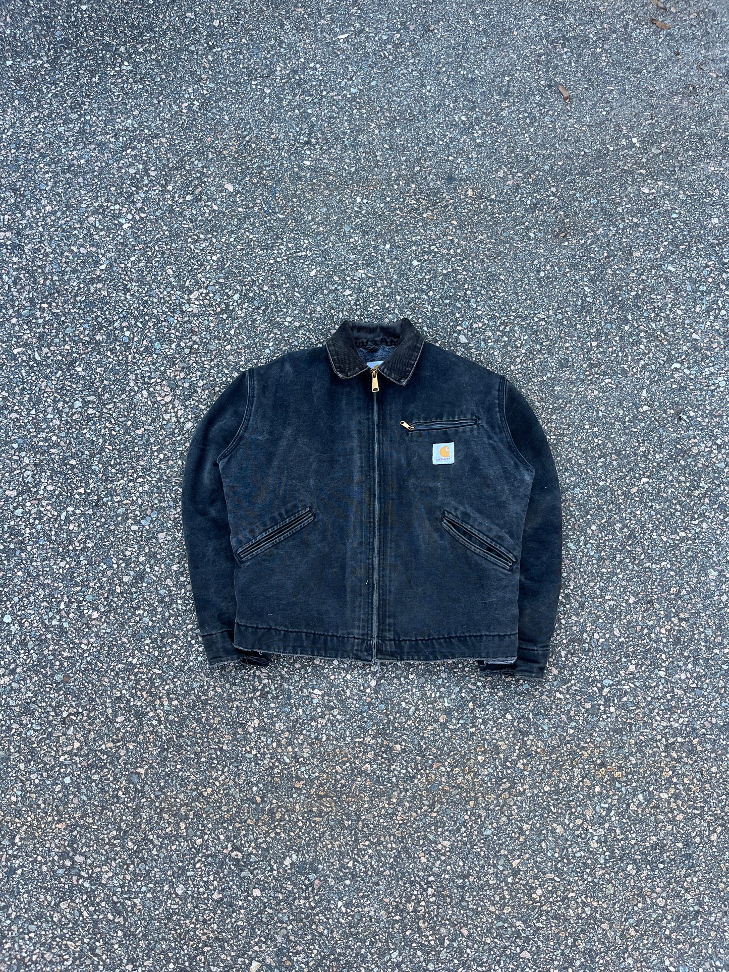 褪色黑色 Carhartt Detroit 夹克 - Boxy SM