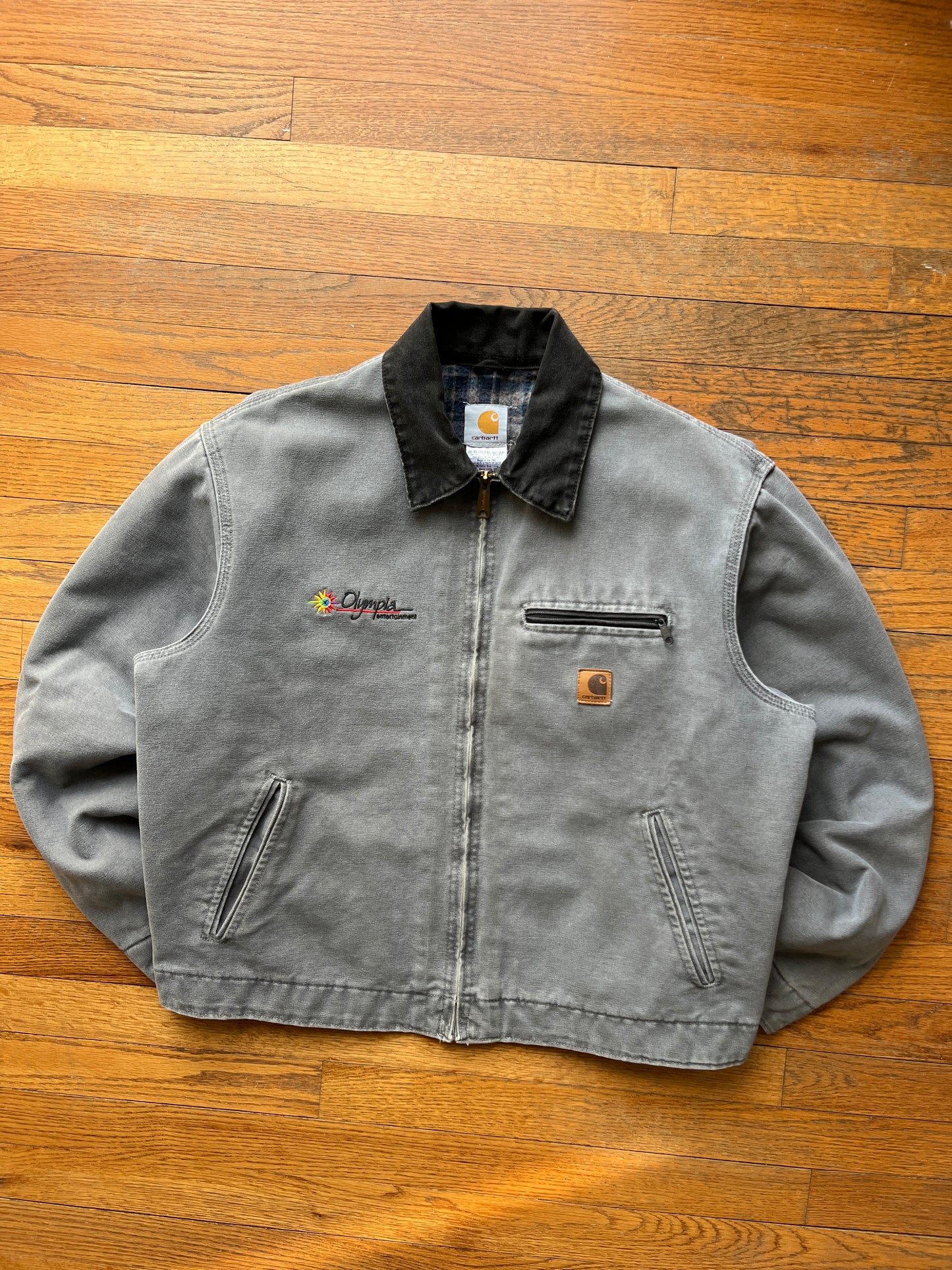 Faded Metal Grey Carhartt Detroit Jacket - Boxy M-L