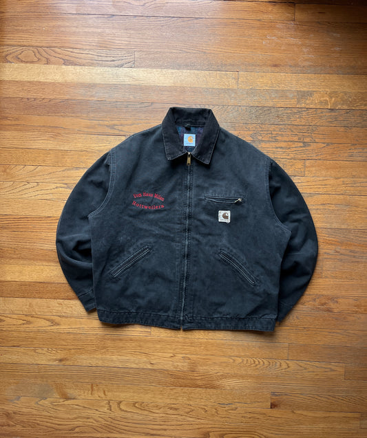 褪色玛瑙黑色 Carhartt 底特律夹克 - XL