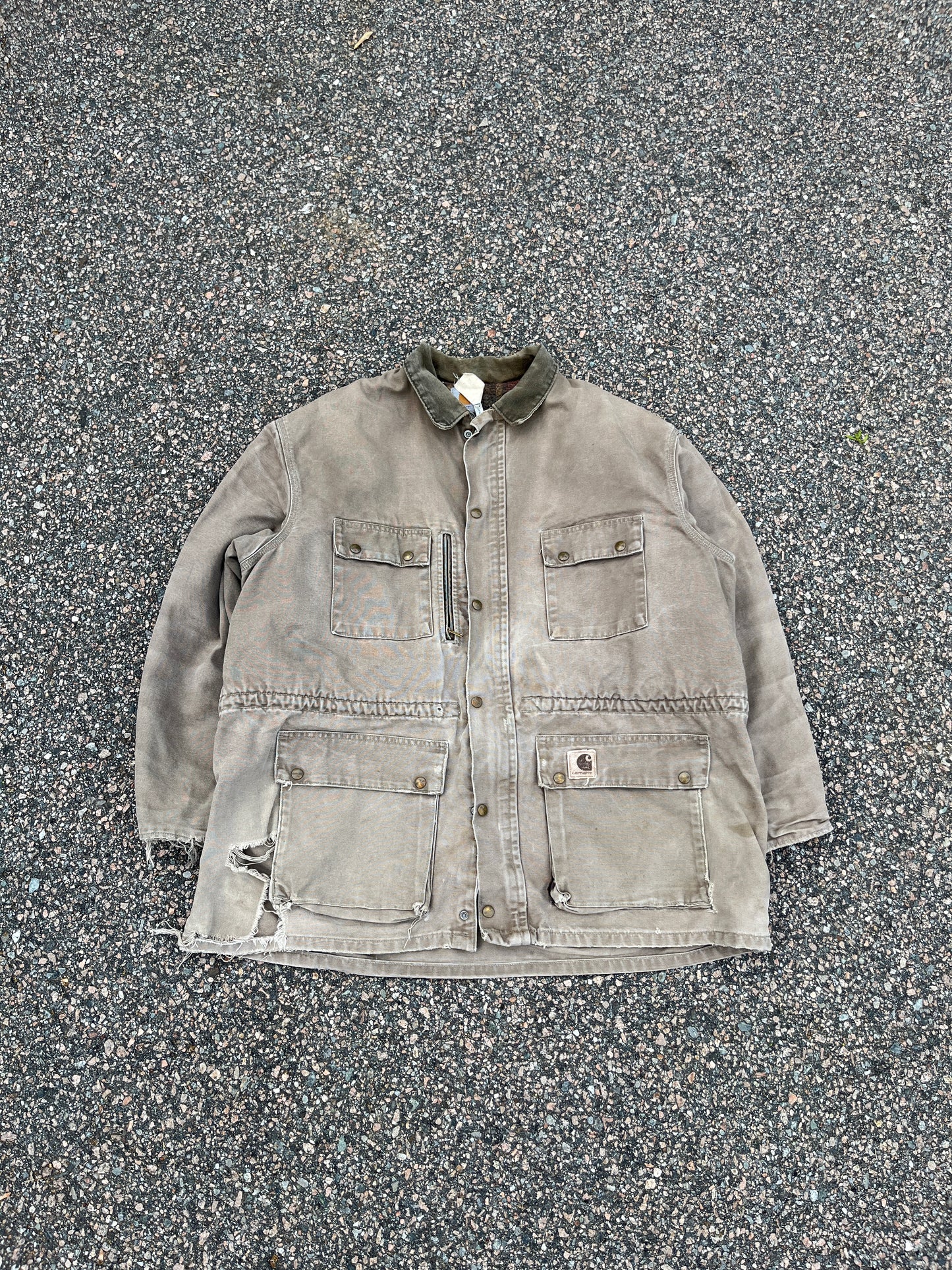 Faded Brown Carhartt Chore Jacket - 2XL