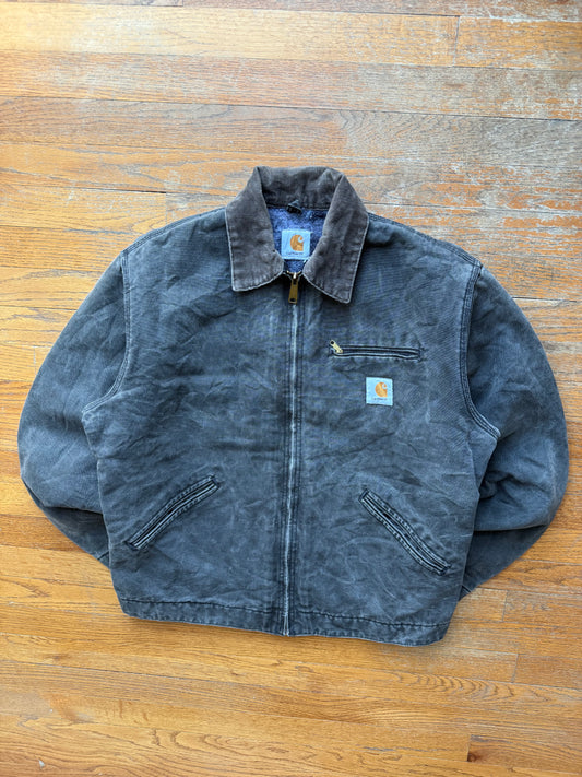 Faded Black Carhartt Detroit Jacket - Medium Tall