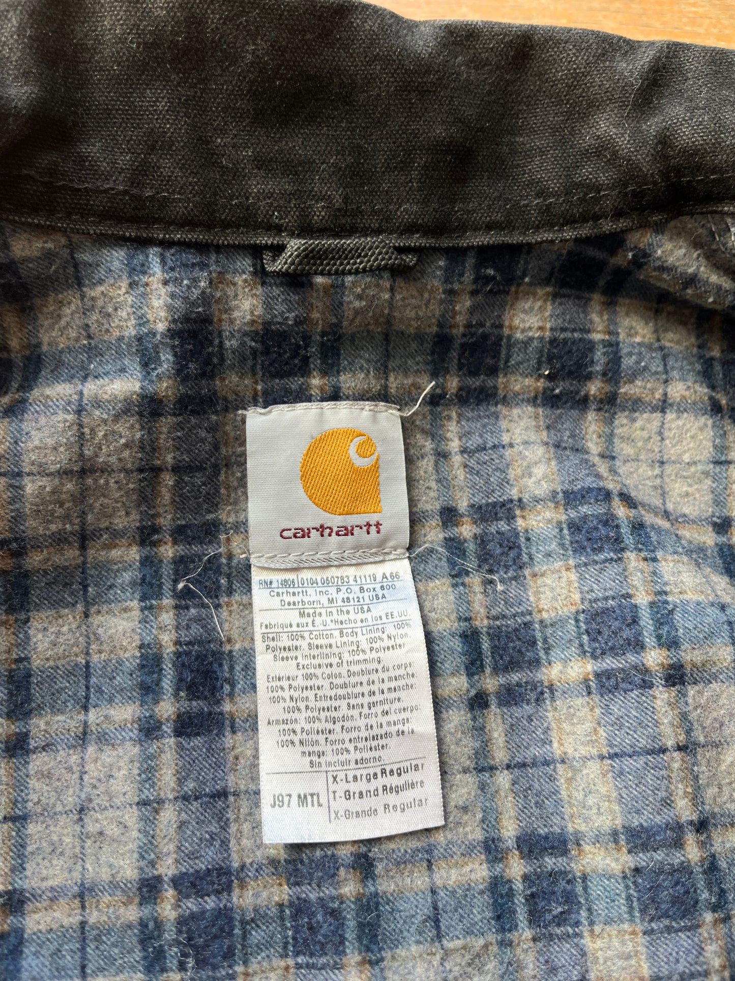 Faded Metal Grey Carhartt Detroit Jacket - Boxy L-XL