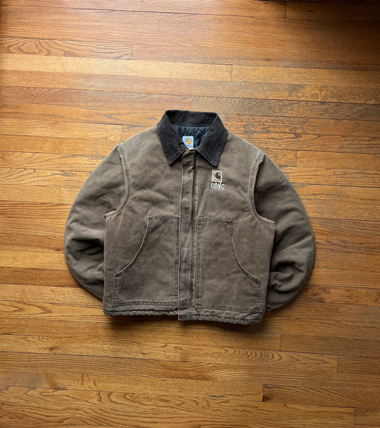 Faded Chestnut Brown Carhartt Arctic Jacket - Boxy Medium