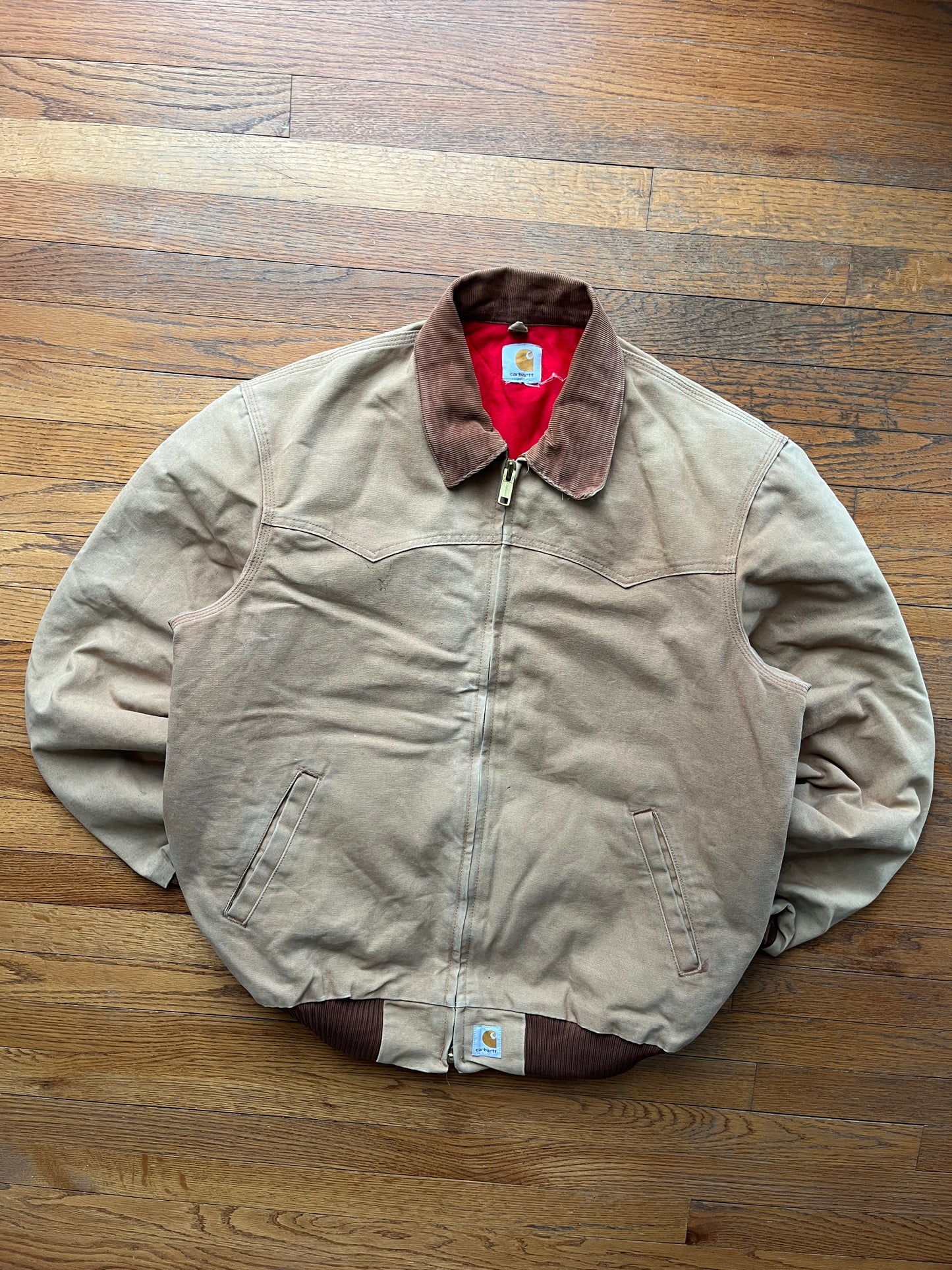 Faded Brown Carhartt Santa Fe Jacket - Large Tall