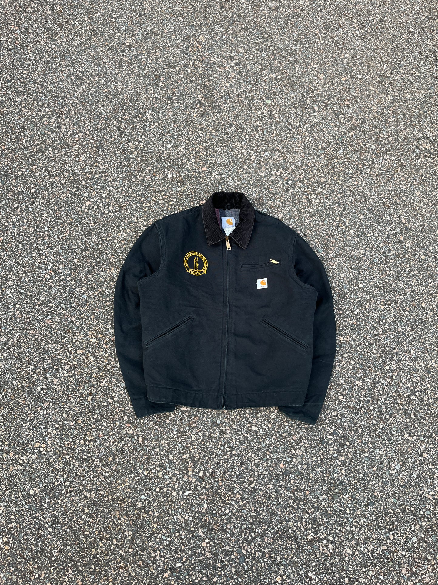 褪色黑色 Carhartt 底特律夹克 - 中号