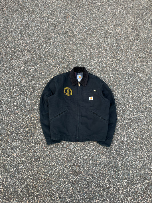 褪色黑色 Carhartt 底特律夹克 - 中号