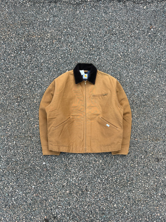 80 年代褪色棕色 Carhartt 底特律夹克 - 大号