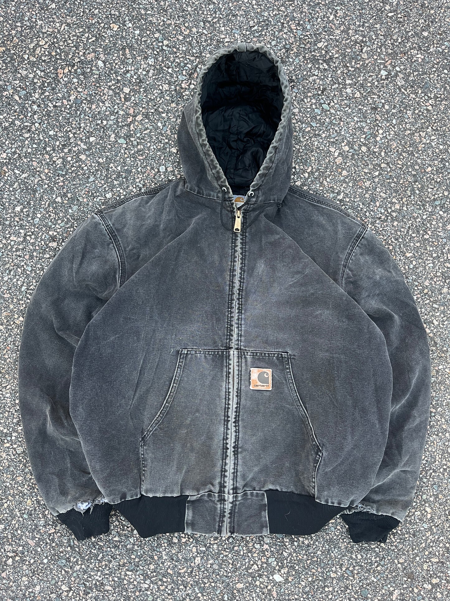 Faded n Distressed Onyx Carhartt Active Jacket - Boxy Large