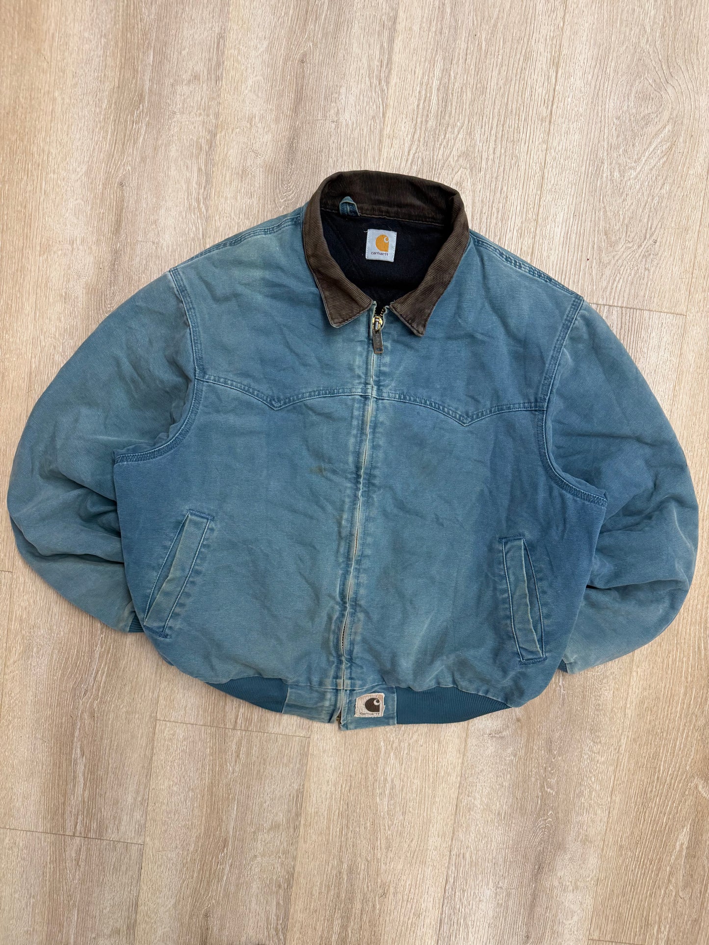 Faded Blue Carhartt Santa Fe Jacket - Large