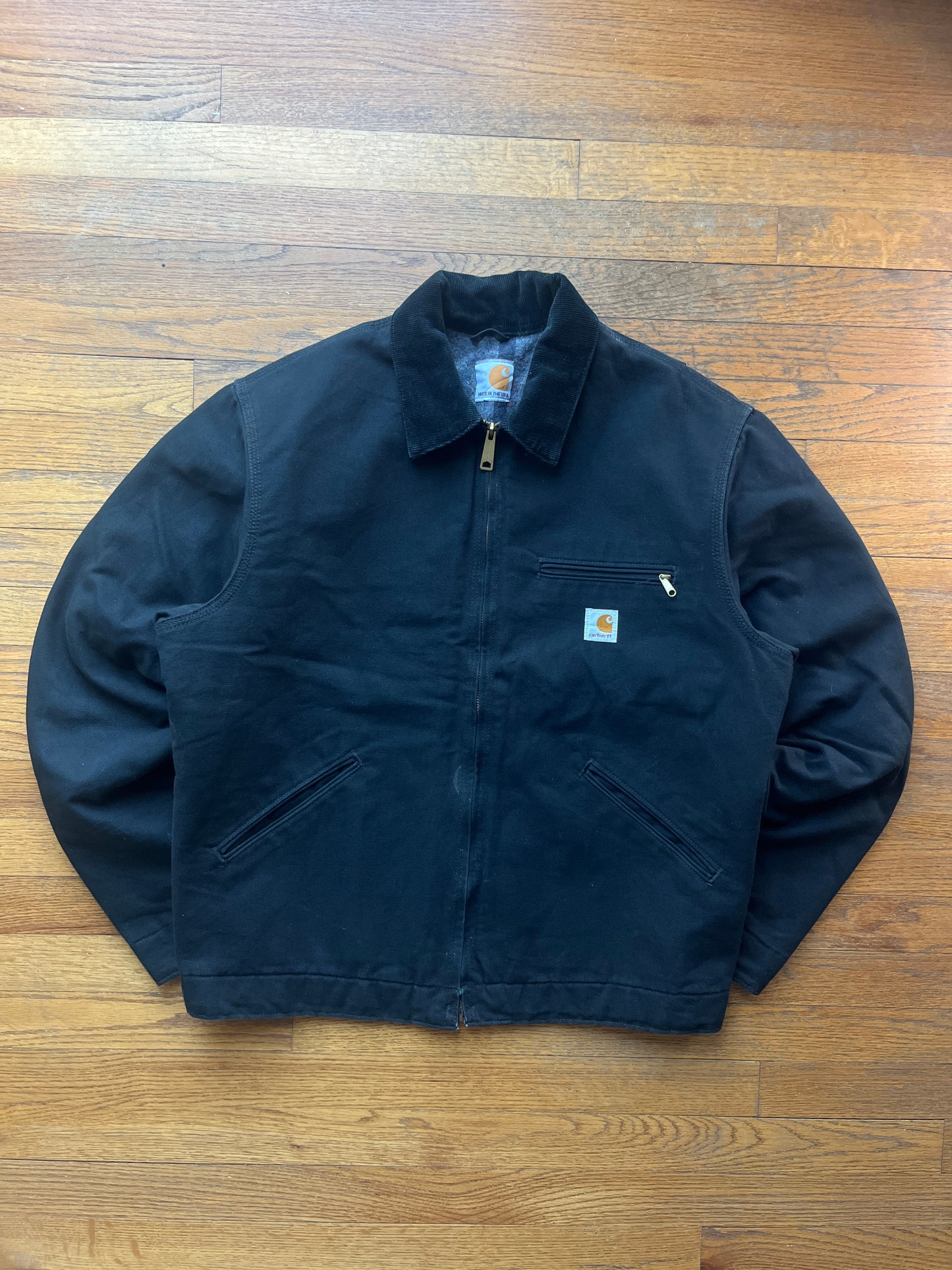 Faded Black Carhartt Detroit Jacket - Large Tall