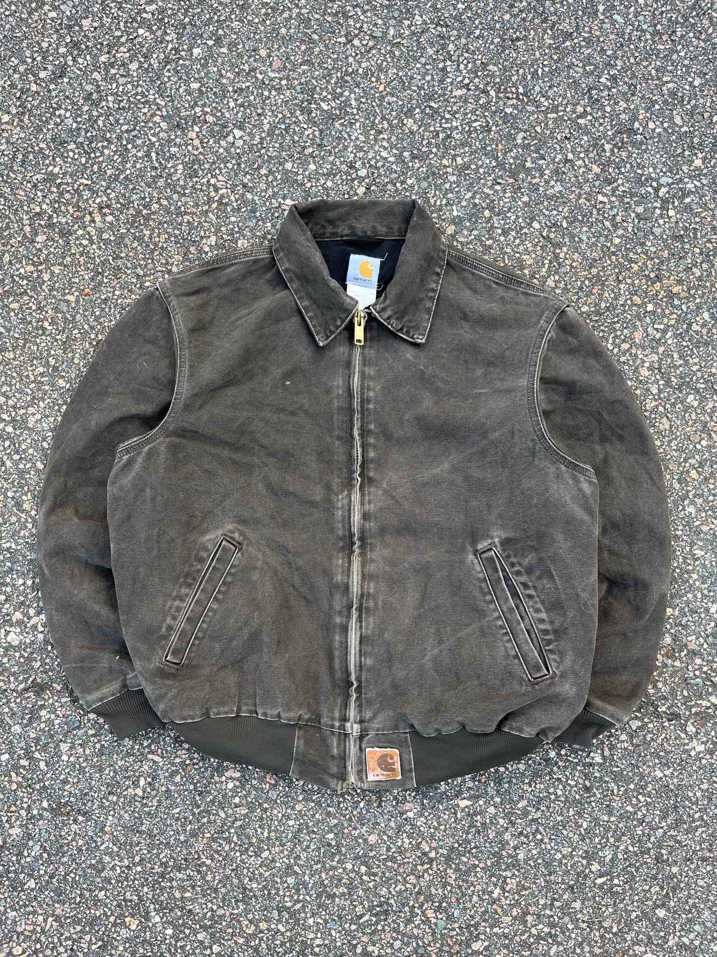 轻质褪色木材棕色 Carhartt Santa Fe 夹克 - 中号