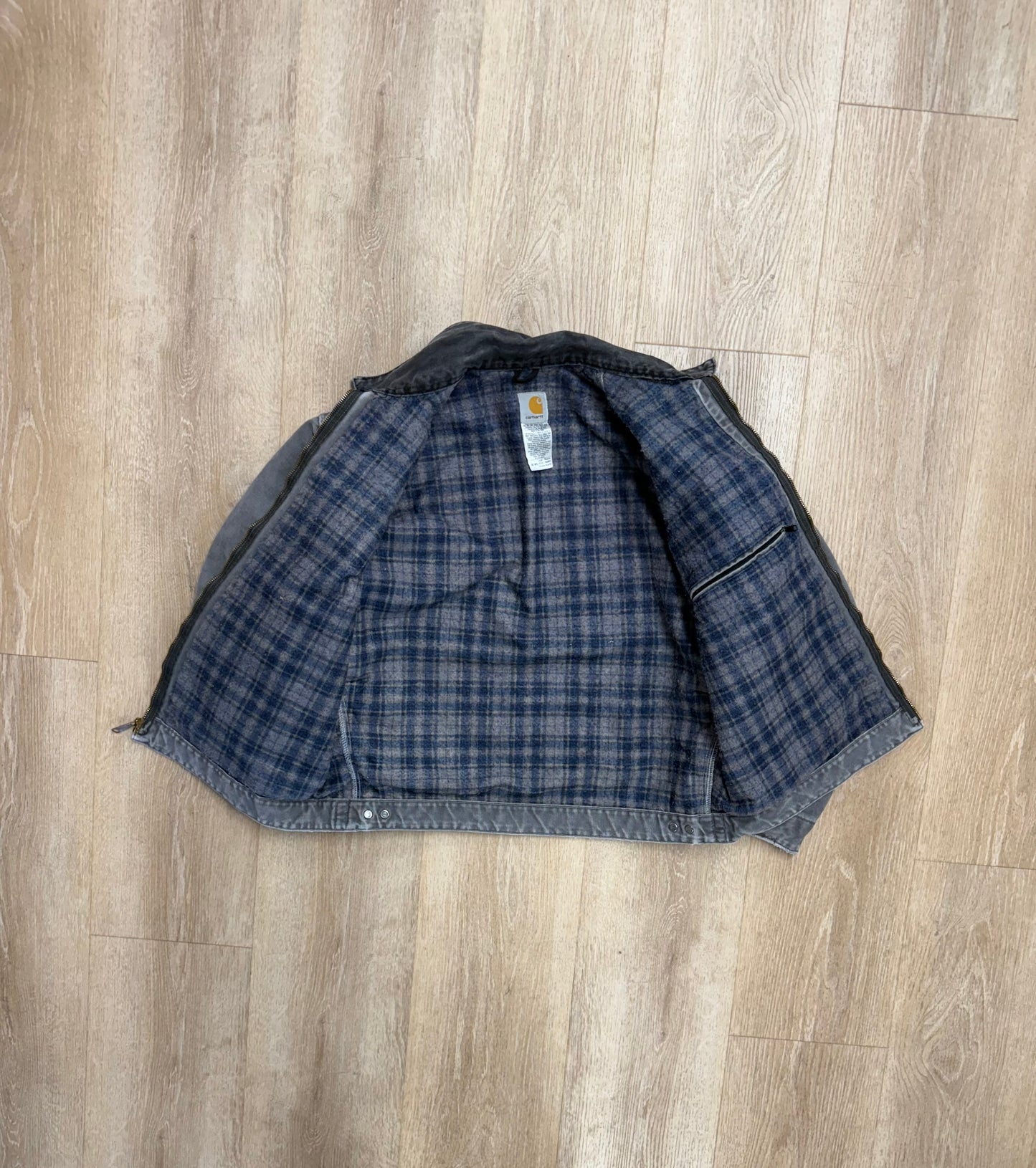 Faded Metal Grey Carhartt Detroit Jacket - Large