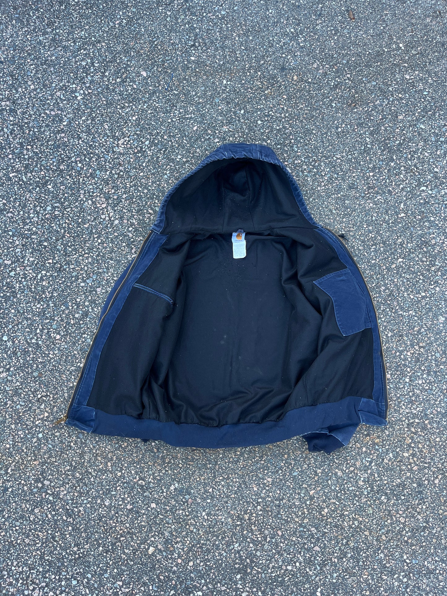 褪色午夜蓝色 Carhartt 运动夹克 - 中号