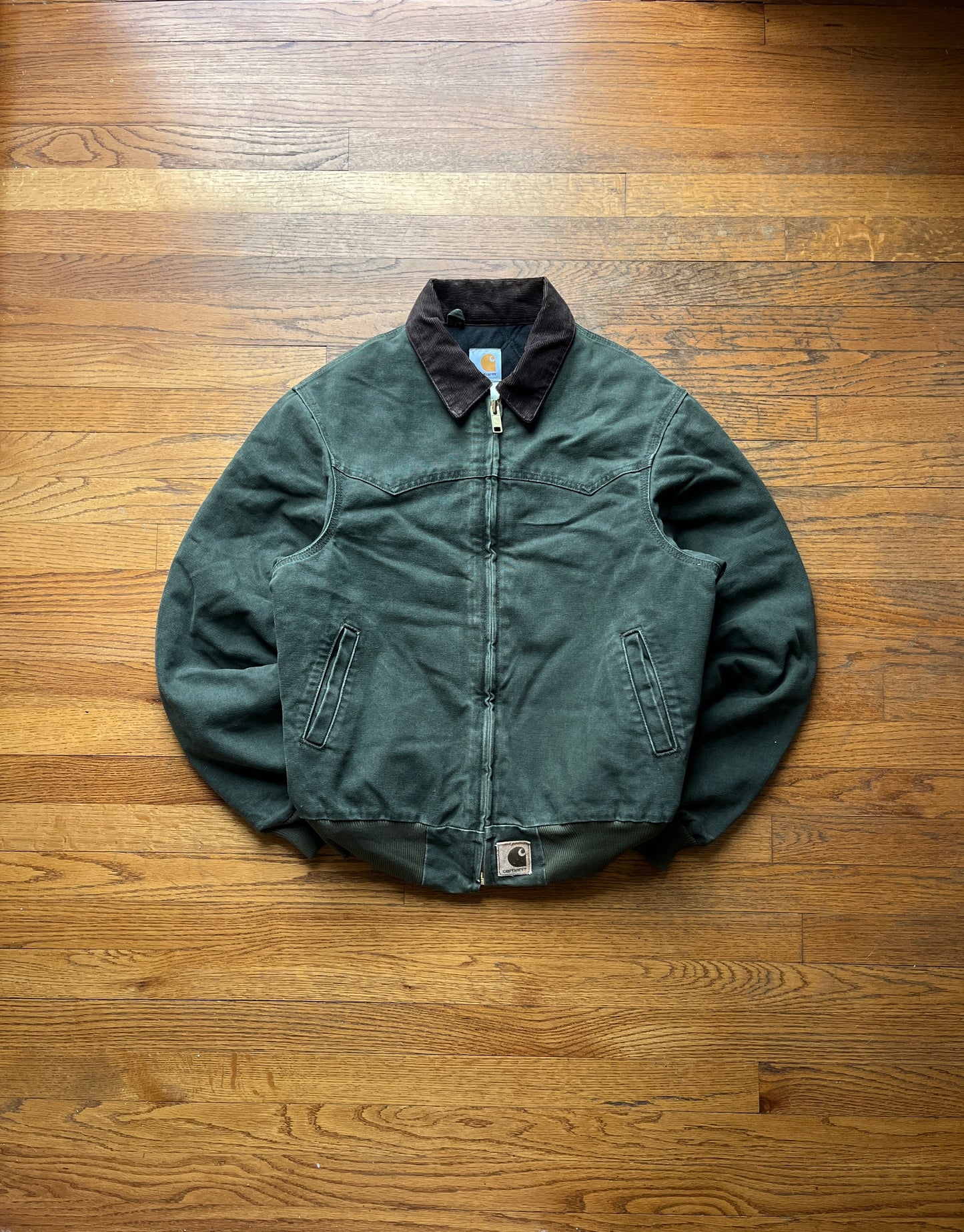 褪色橄榄绿色 Carhartt Santa Fe 夹克 - 中号