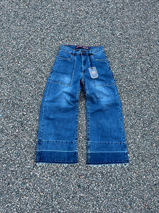 褪色牛仔布 NWT JNCO 喇叭宽腿裤 - 29 x 27