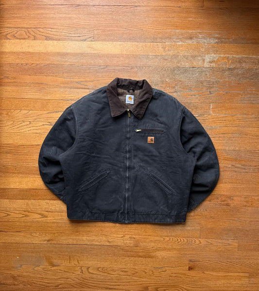 Faded Black Carhartt Detroit Jacket - XL