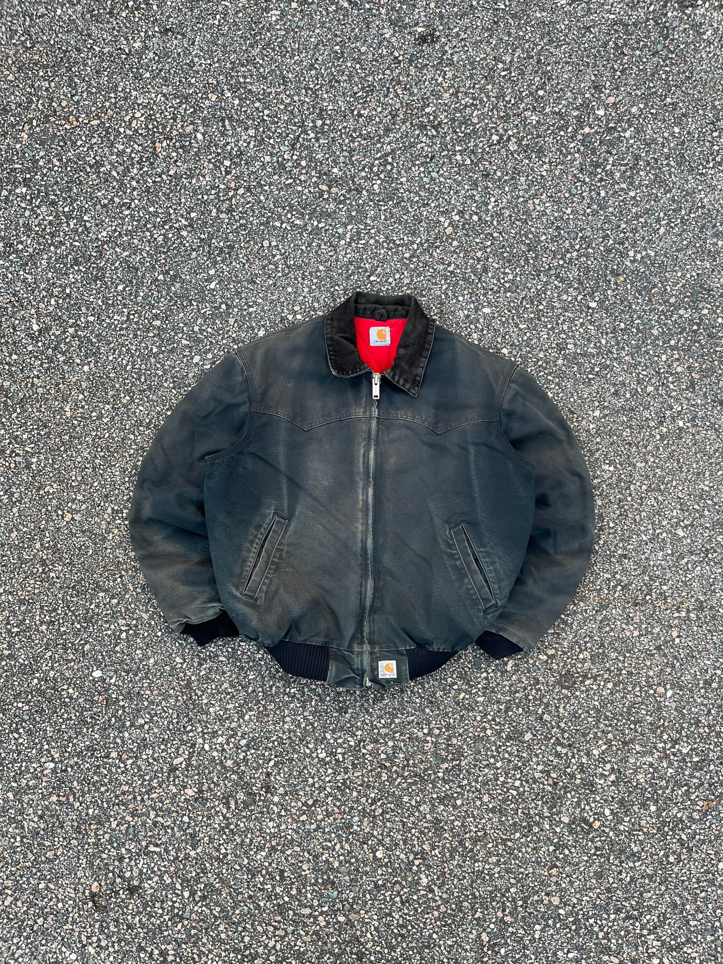 Faded Black Carhartt Santa Fe Jacket - Large