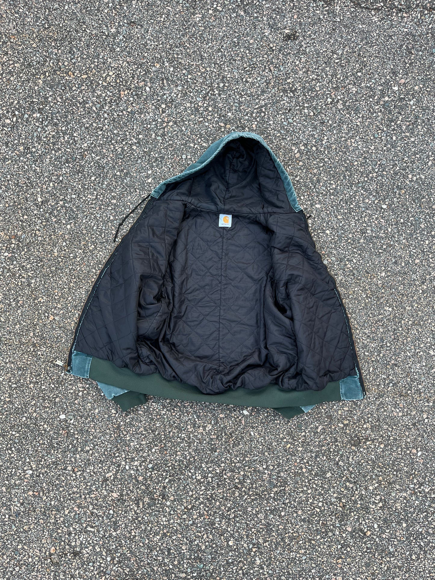 褪色猎人绿色 Carhartt 运动夹克 - 中号