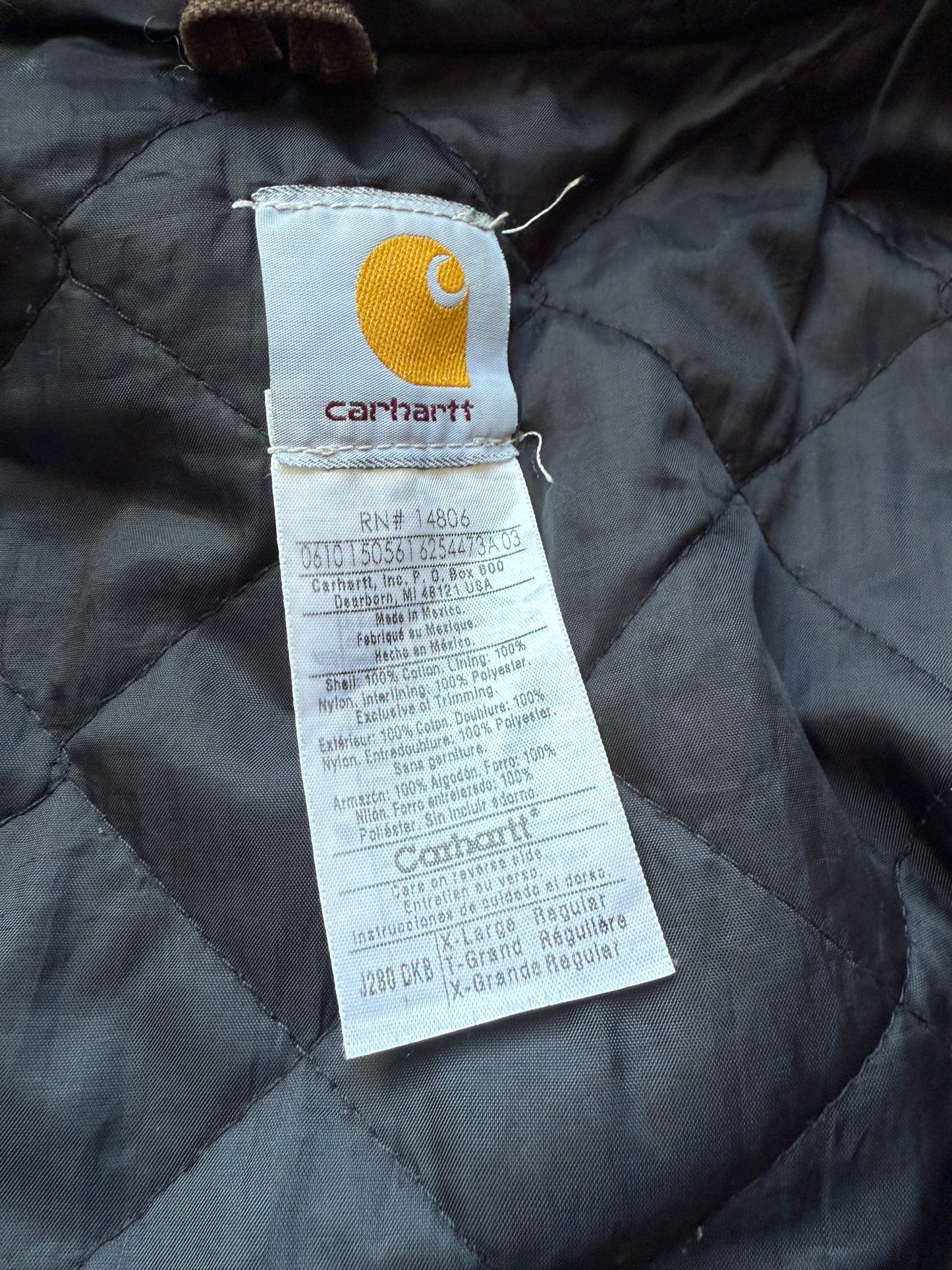Faded Brown Carhartt Active Jacket - XL