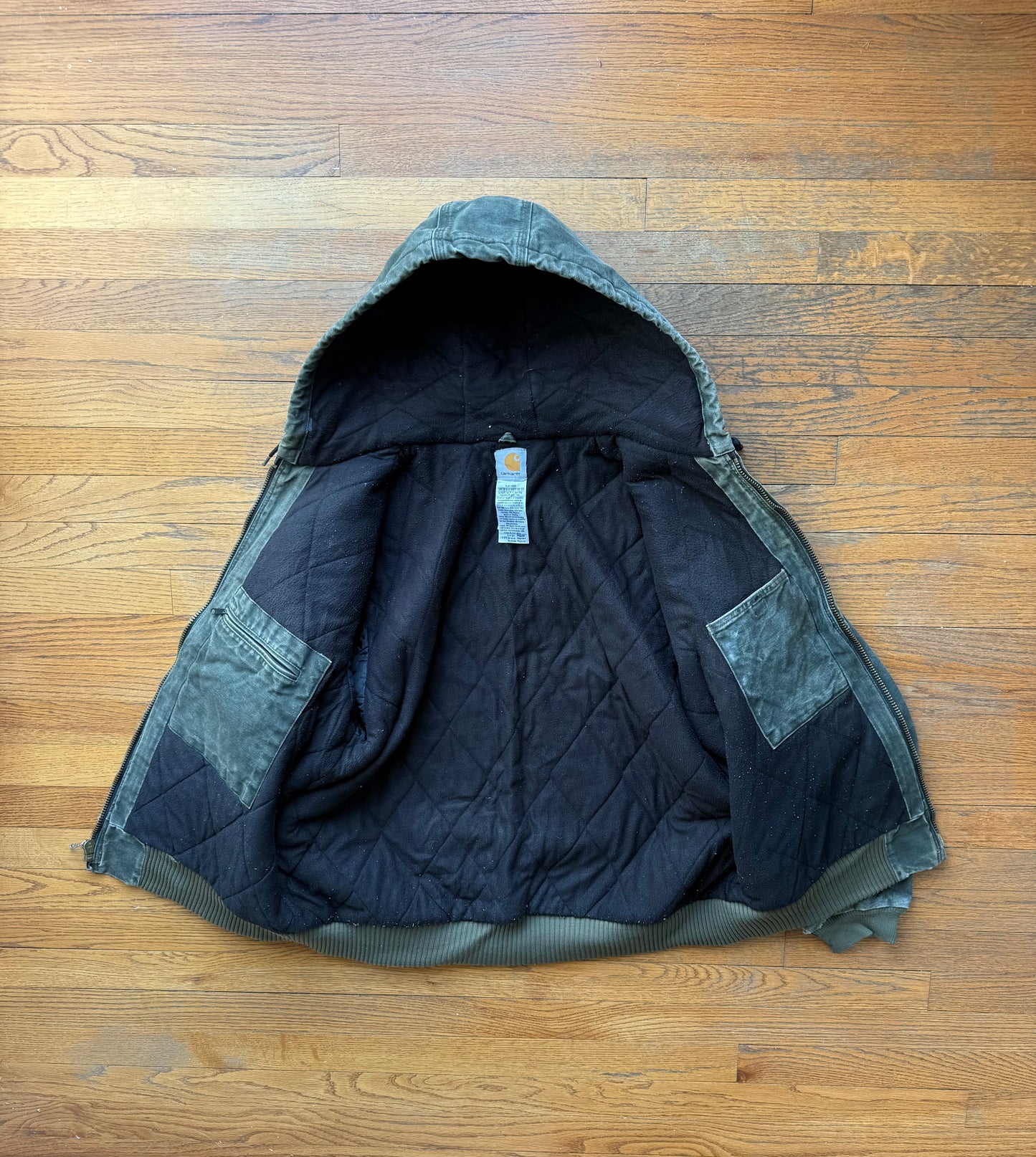 Faded Olive Green Carhartt Active Jacket - Large