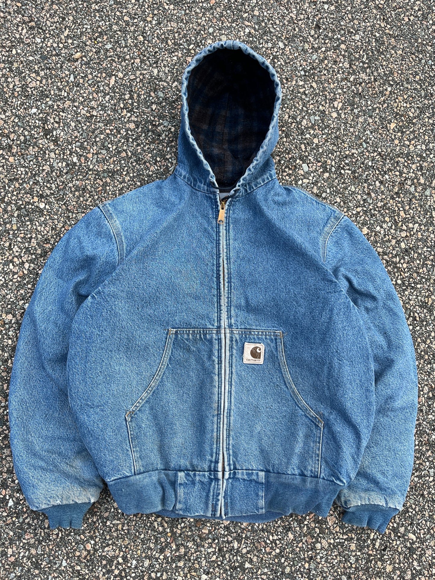 褪色牛仔布 Carhartt 运动夹克 - 中号