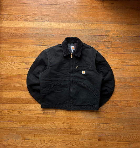 Faded Black Carhartt Detroit Jacket - Boxy M-L