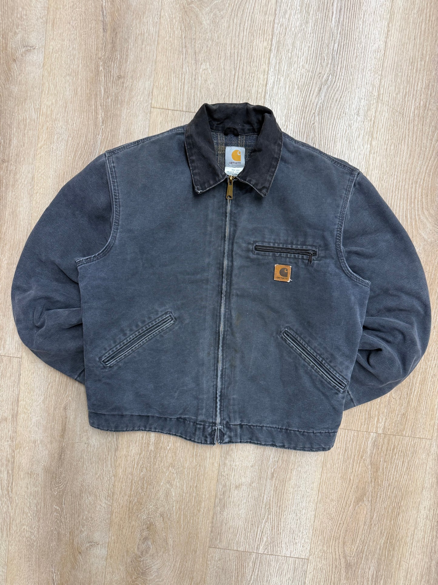 Faded Petrol Blue Carhartt Detroit Jacket - Medium