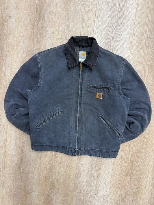 Faded Petrol Blue Carhartt Detroit Jacket - Medium