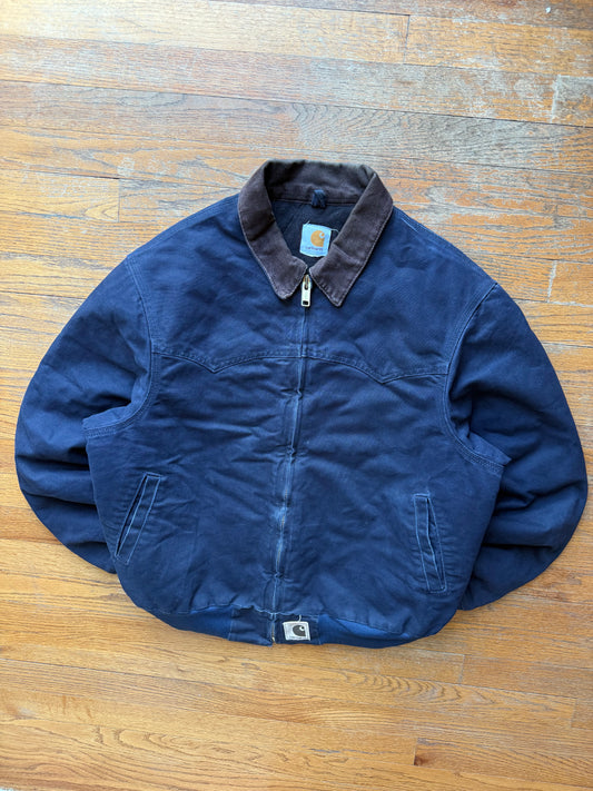 Faded Midnight Blue Carhartt Santa Fe Jacket - Fits M-L