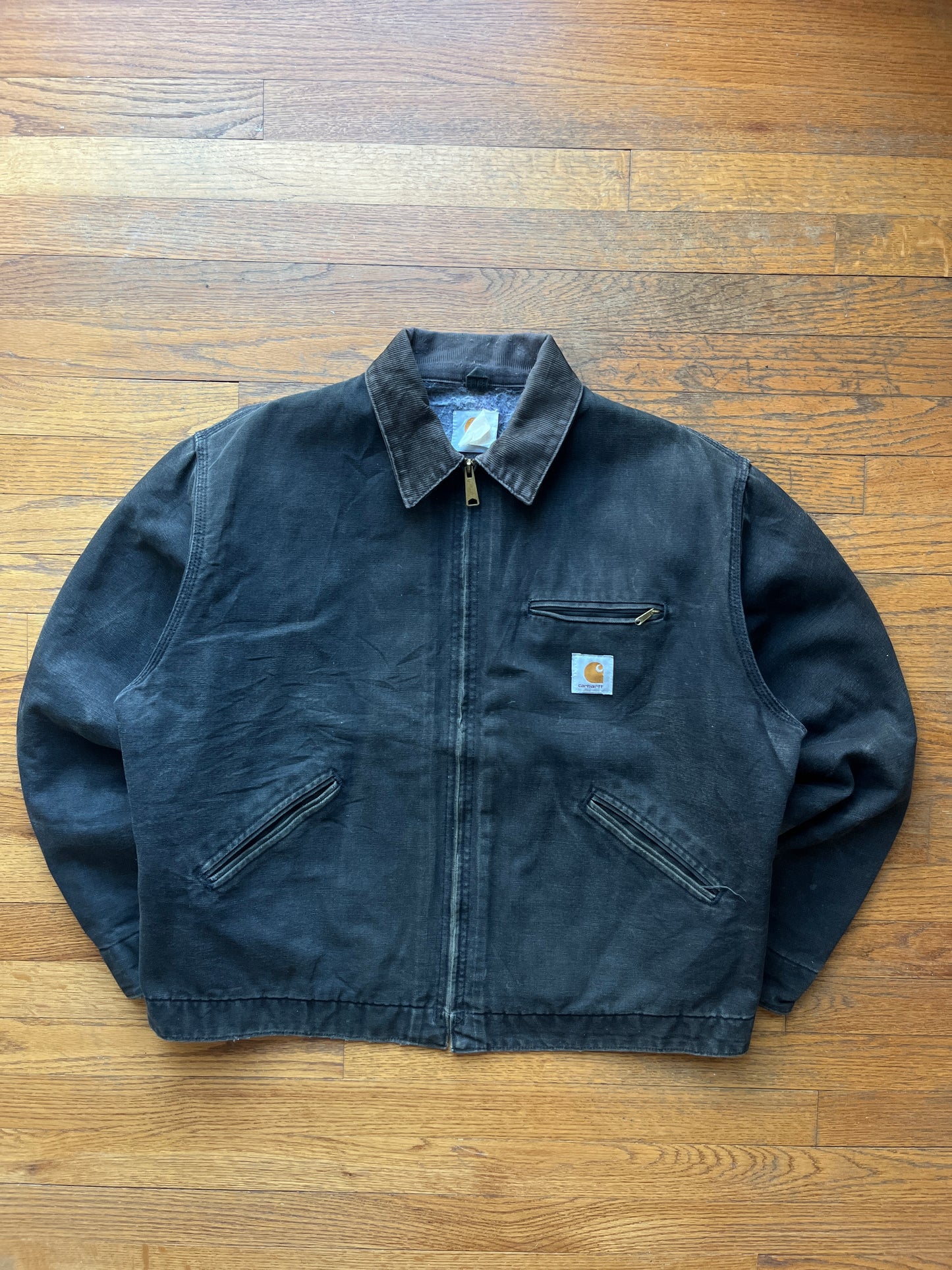 Faded Black Carhartt Detroit Jacket - XL