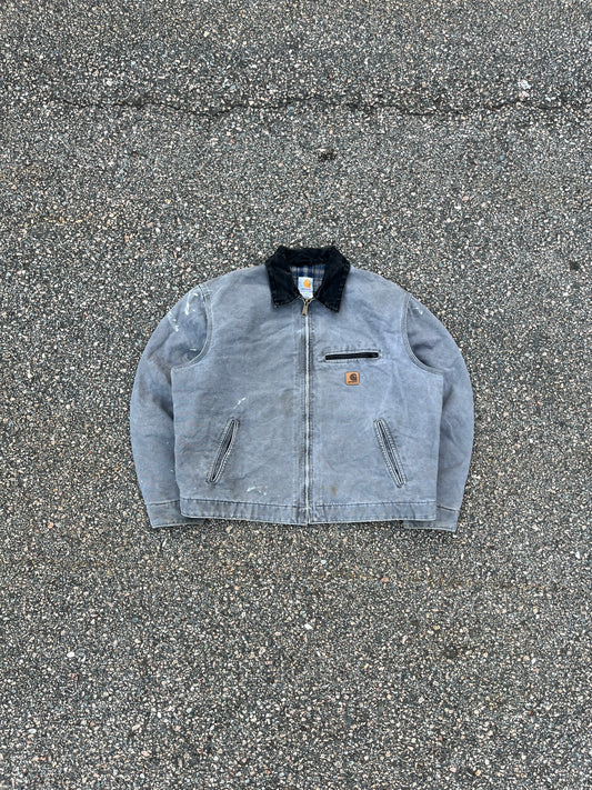 Faded Metal Grey Carhartt Detroit Jacket - Boxy L-XL