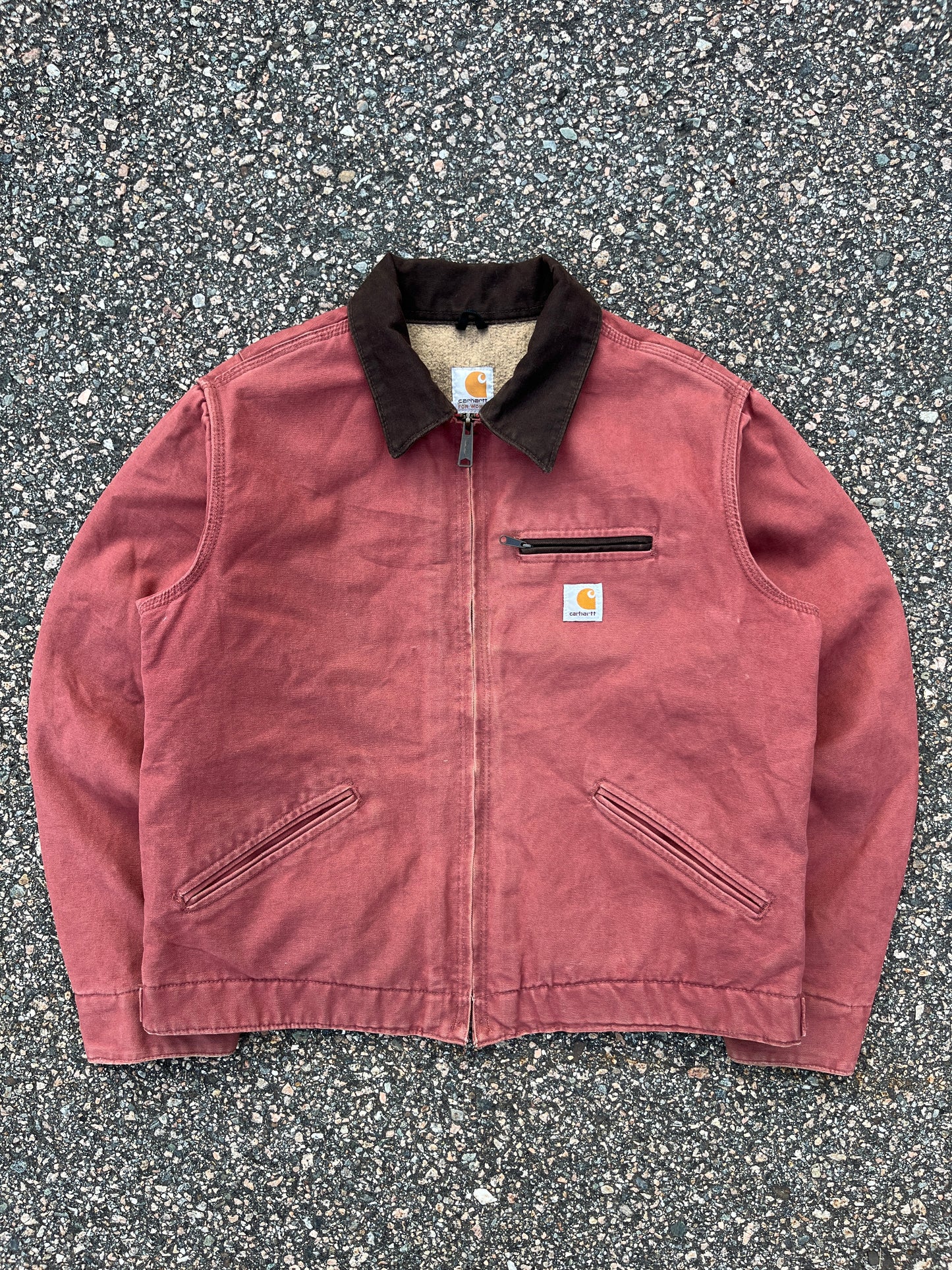 Faded Vintage Rose Carhartt Detroit Jacket - Medium